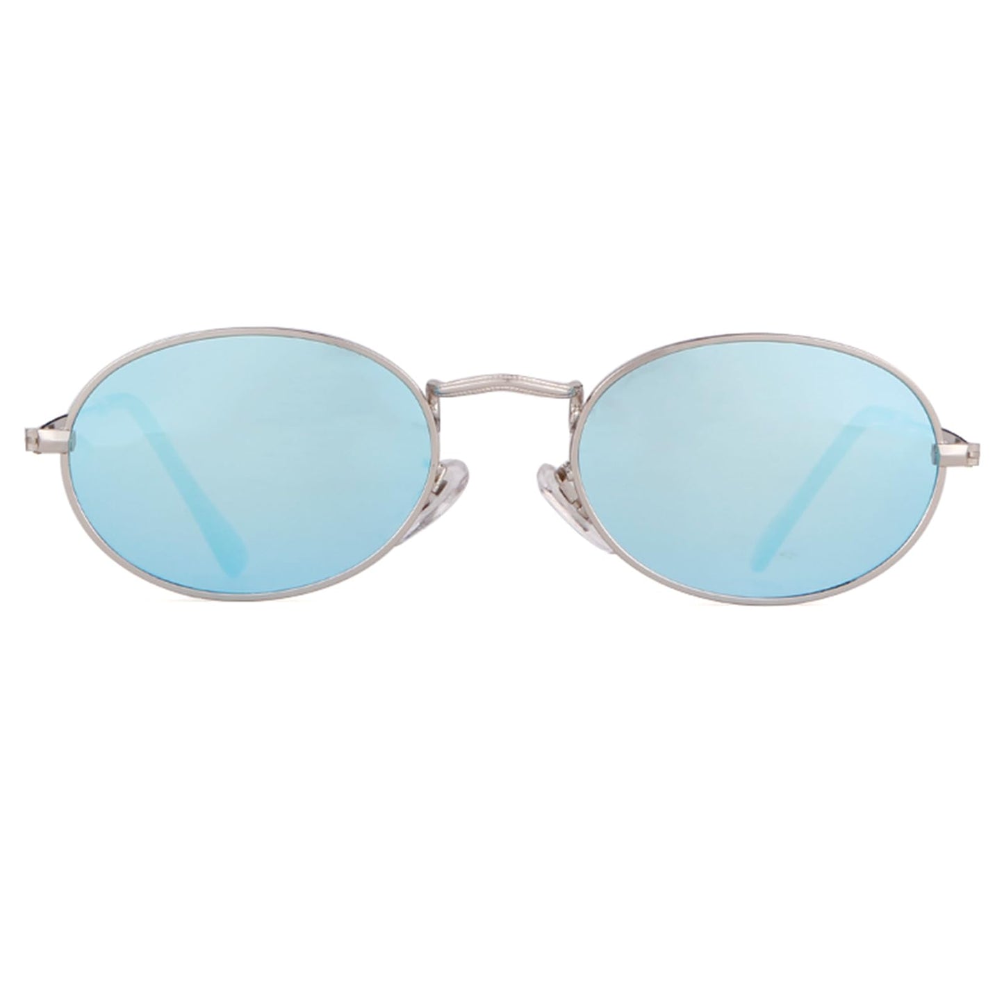 Embryform Retro Oval Sunglasses for Women Men Vintage 90s Hippie sunglasses Classic Metal Frame Eyeglasses