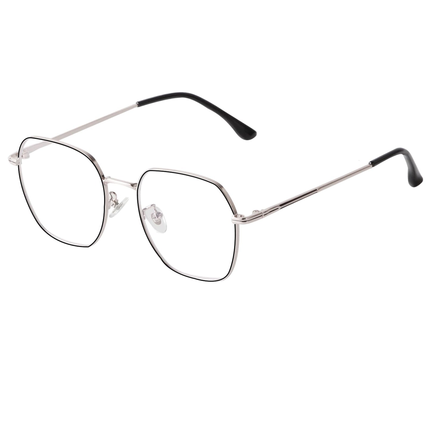 Embryform Blue Light Blocking Glasses Retro Hexagonal Metal Frame Gaming Glasses Anti Glare Glasses