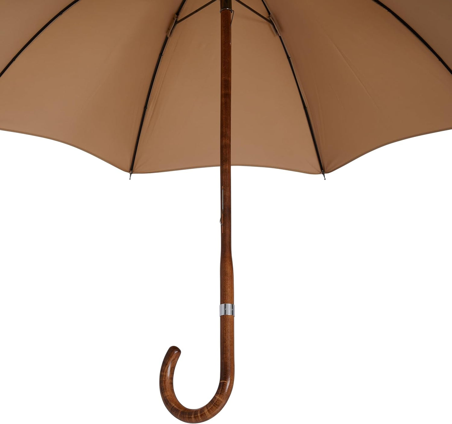JiffPom The London Ladies Umbrella - Crafted From A Single Piece Of Maple - Champagne