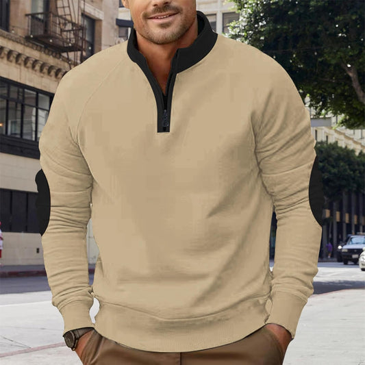 Alivebody Men's Sweatshirts Casual Workout Long Sleeve Mock Neck Quarter Zip Pullover Sweatshirts Athletic Travel Fashion Tops