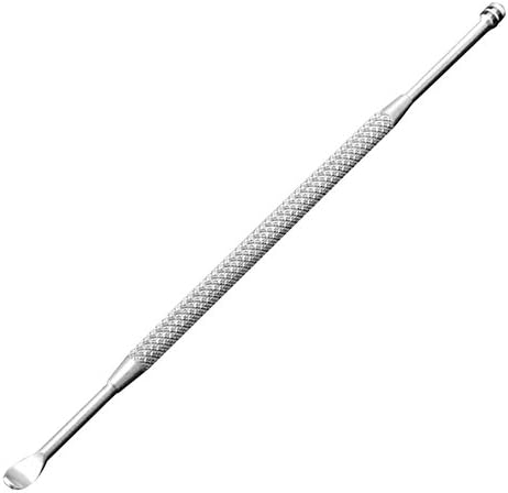 Kribee 1Pc Dual-Head Stainless Steel Earpick Wax Remover Curette Cleaner Health Ear Care Ear Curette Earwax Tweezer Ear Spoon Remover Cleaning Tool Ear Curette Spoon 1