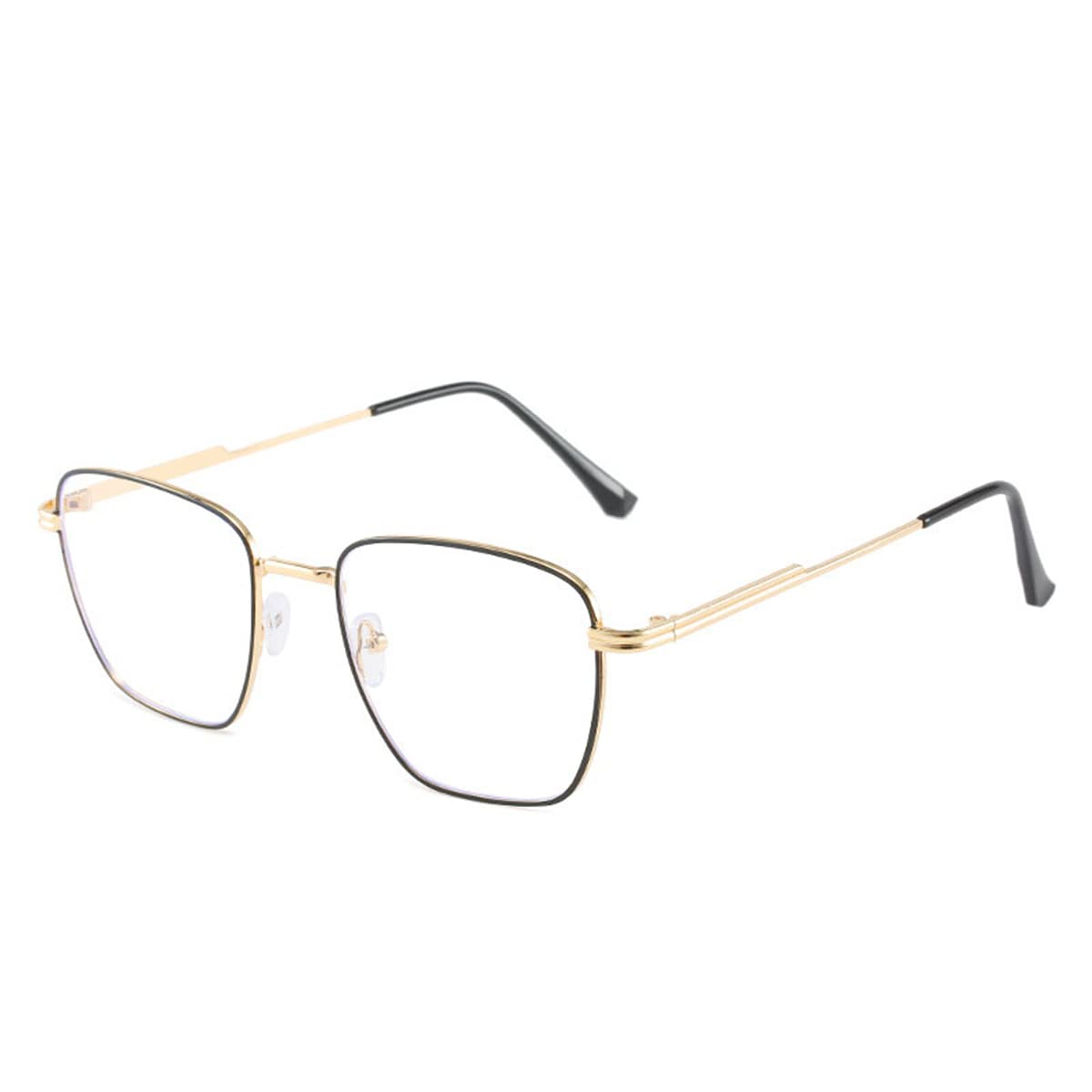 Embryform Blue Light Blocking Glasses women Retro metal square Eyeglasses Non-Prescription for Men Women