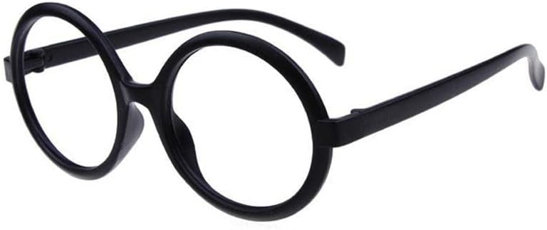 Embryform Wizard Round Glasses, Plastic Lensless Glasses Frame for Fancy Dress Party Costume Cosplay (Adult Size)