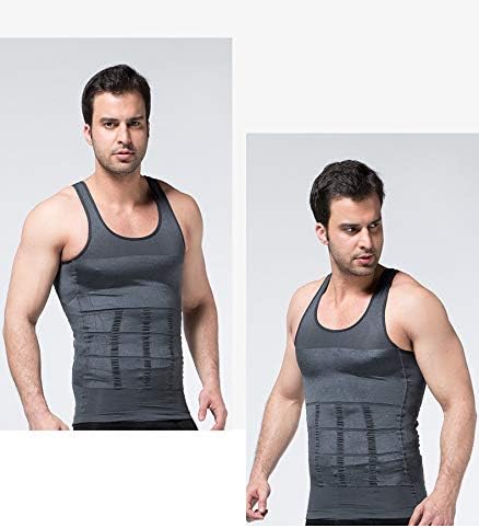 TOFOX Mens Slimming Body Shaper Vest Shirt Abdomen Slim Compression Muscle Tank