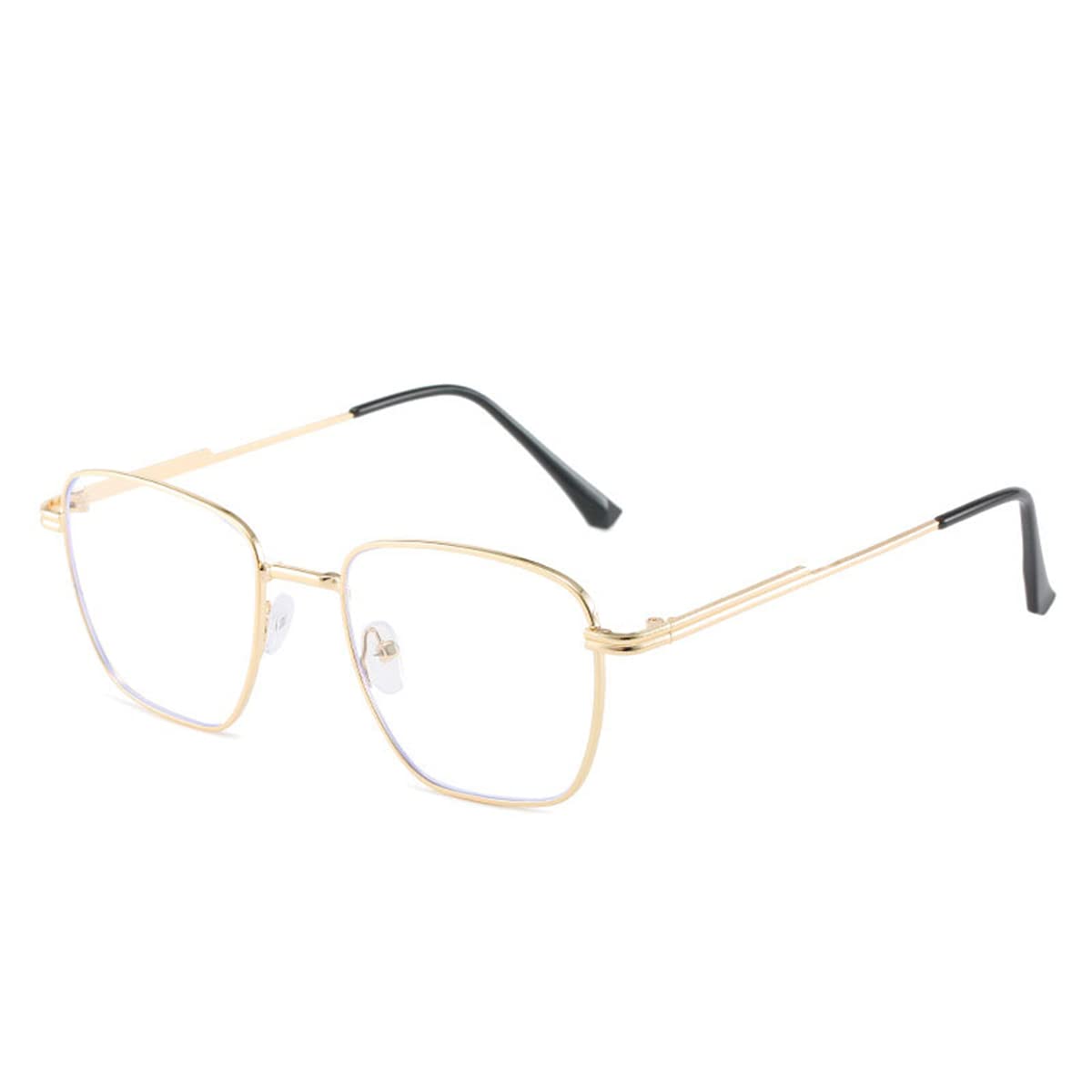 Embryform Blue Light Blocking Glasses women Retro metal square Eyeglasses Non-Prescription for Men Women