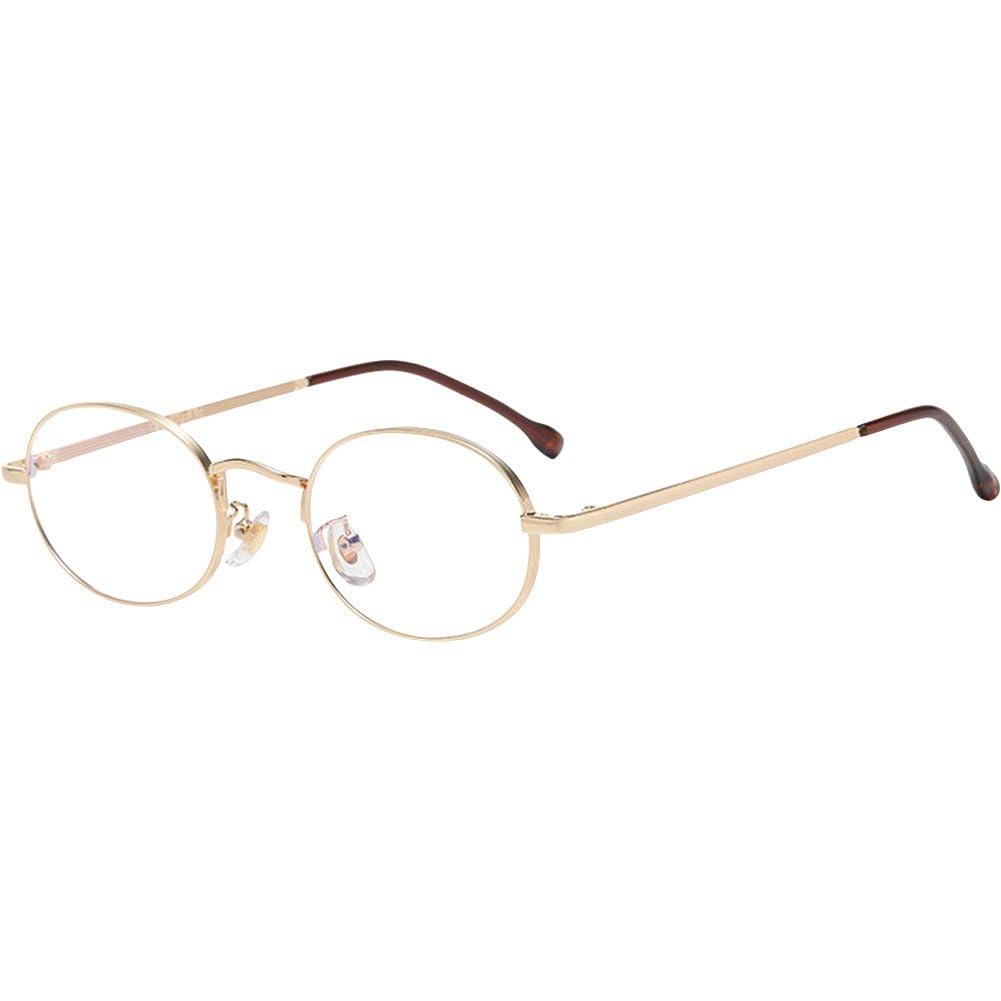 Embryform Fake Glasses Clear Lens Metal Frame Eyewear Classic Unisex Eyeglasses for Women Men
