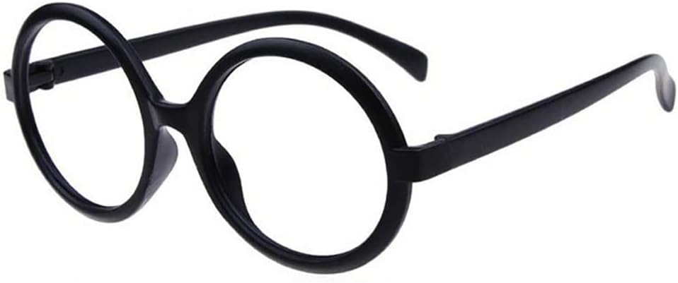 Embryform Wizard Round Glasses, Plastic Lensless Glasses Frame for Fancy Dress Party Costume Cosplay (Adult Size)
