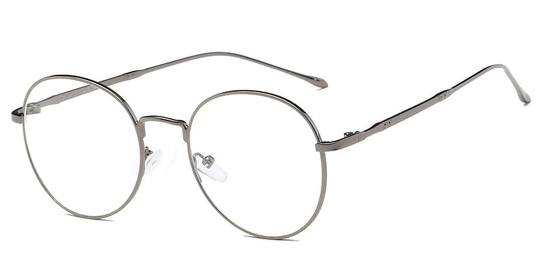 NAVARCH Women Round Retro Metal Frame Clear Lens Glass Vintage Glasses Clear Lens Glasses