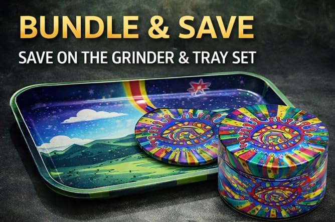 Kribee Herb Grinder Zinc Alloy 4 Piece 50mm Grinder Metal Crusher for Spice- Acid Attack Trip 70s (Grinder Only)