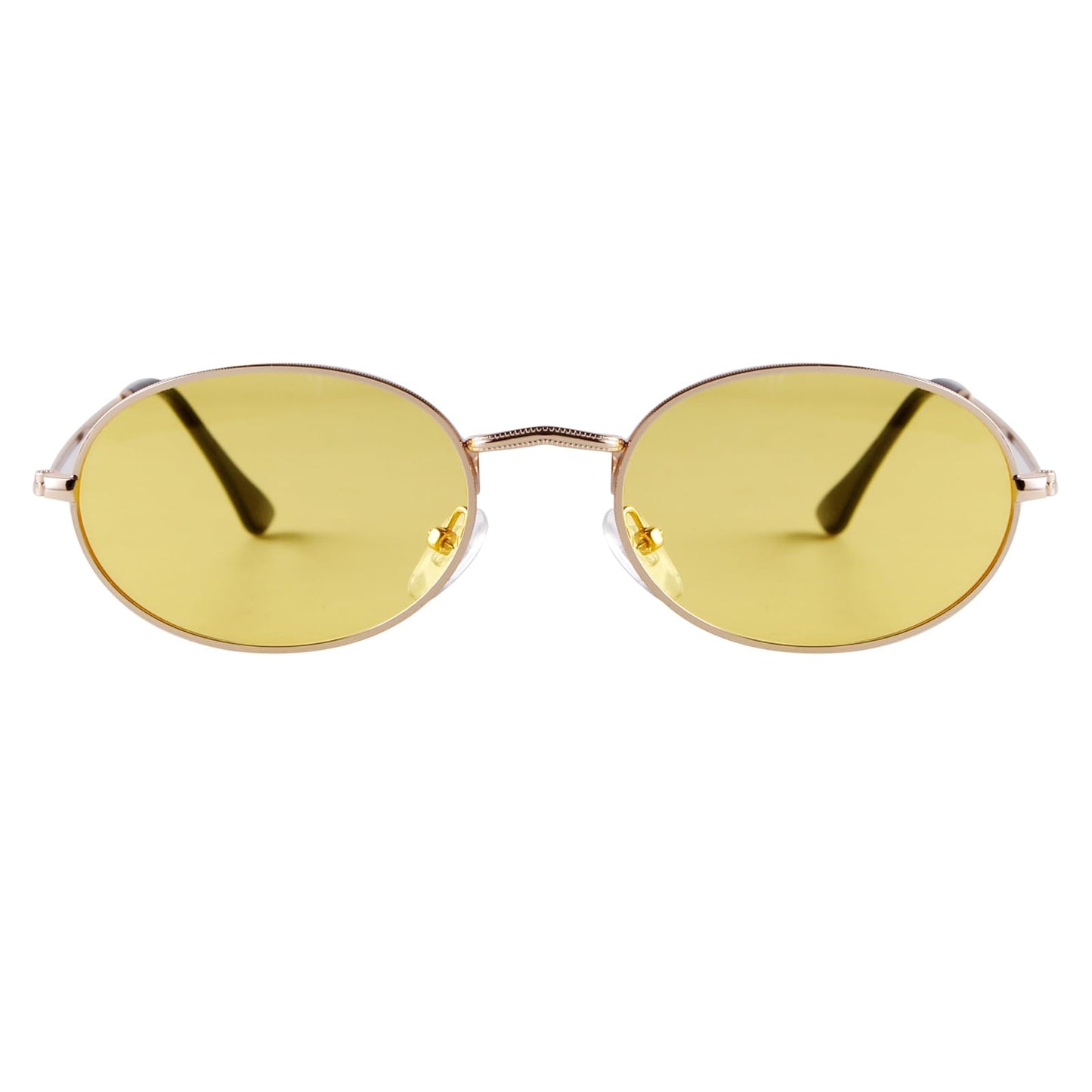 Embryform Retro Oval Sunglasses for Women Men Vintage 90s Hippie sunglasses Classic Metal Frame Eyeglasses