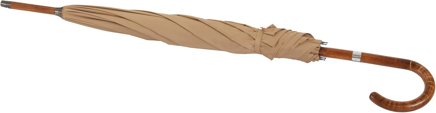 JiffPom The London Ladies Umbrella - Crafted From A Single Piece Of Maple - Champagne