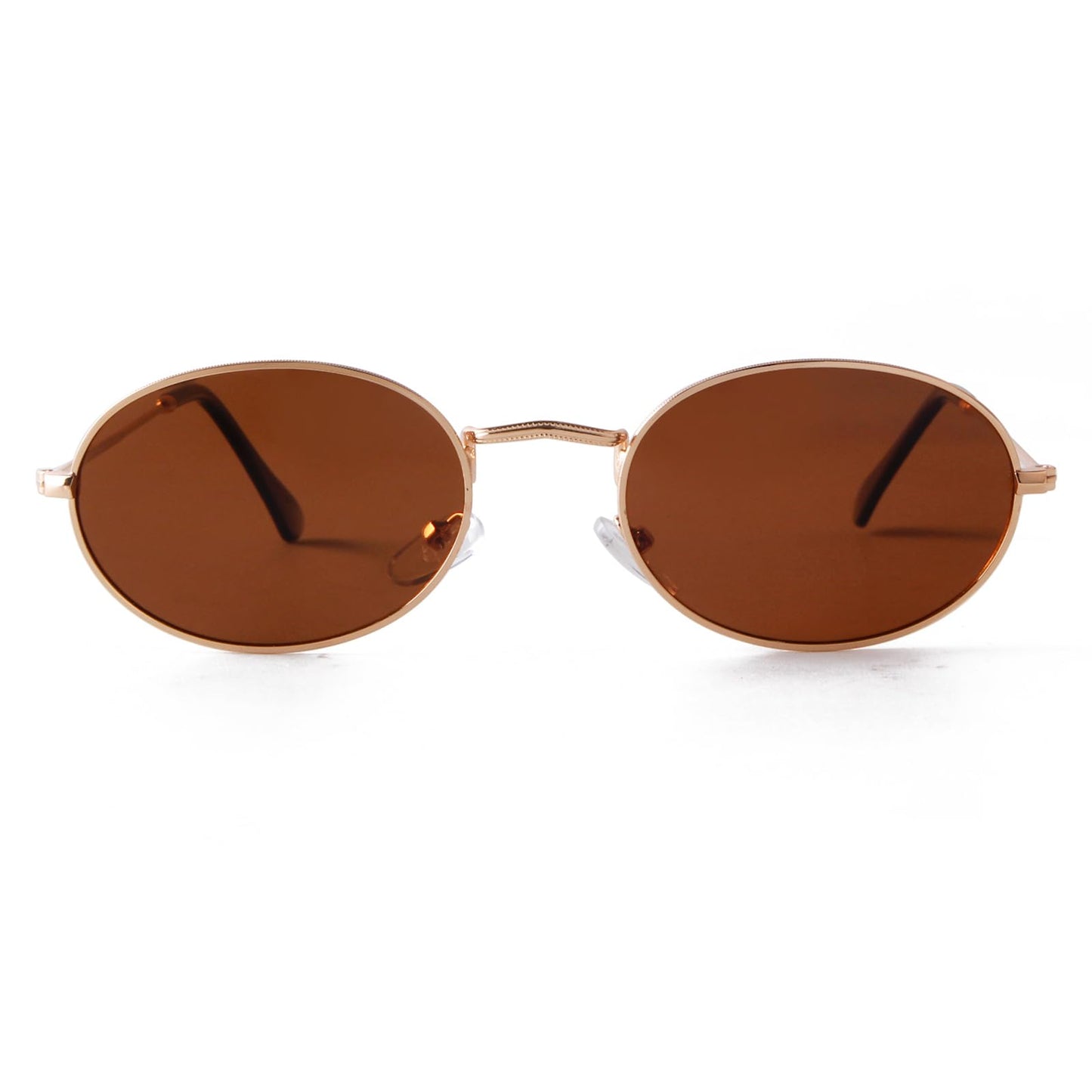 Embryform Retro Oval Sunglasses for Women Men Vintage 90s Hippie sunglasses Classic Metal Frame Eyeglasses