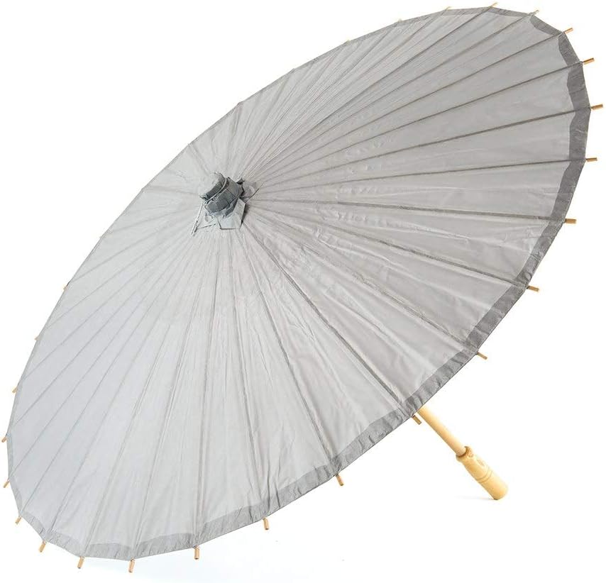 JiffPom Paper Parasol with Bamboo Boning - Pastel Pink