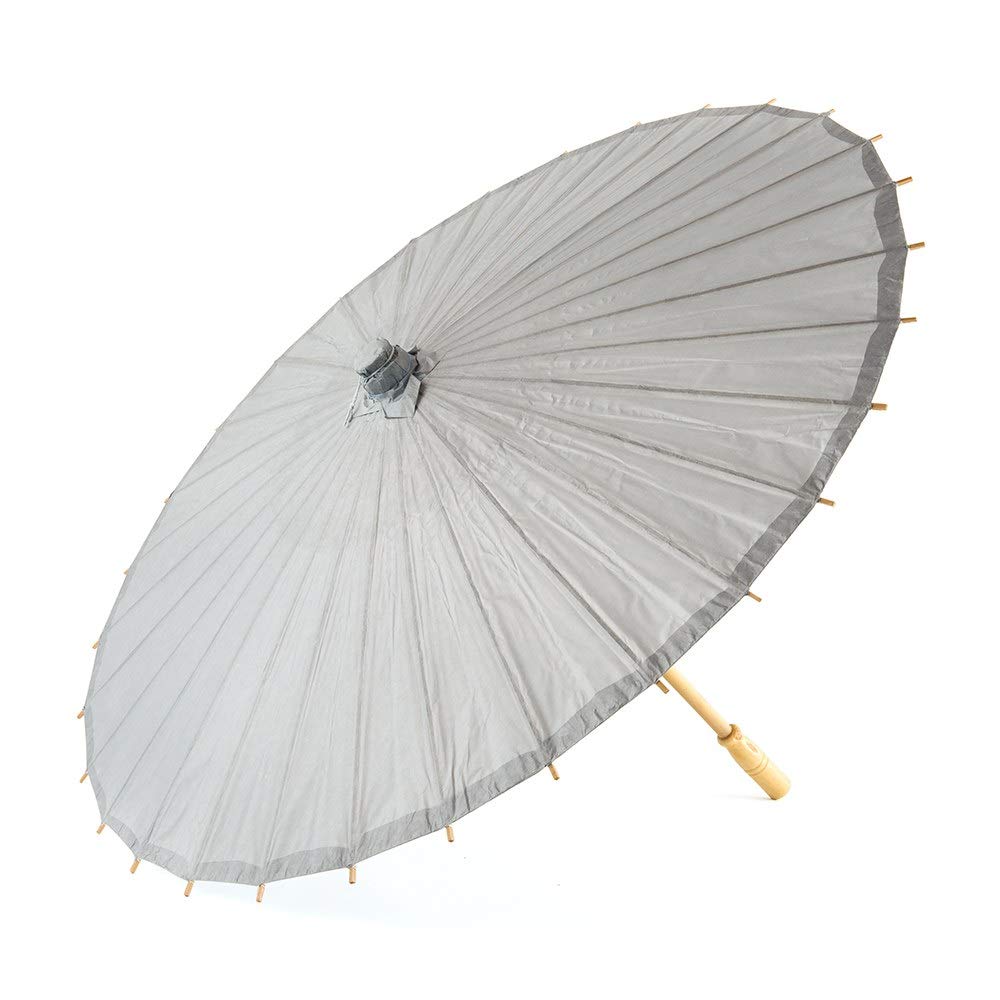 JiffPom Paper Parasol with Bamboo Boning - Pastel Pink