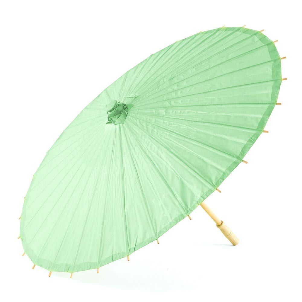 JiffPom Paper Parasol with Bamboo Boning - Pastel Pink