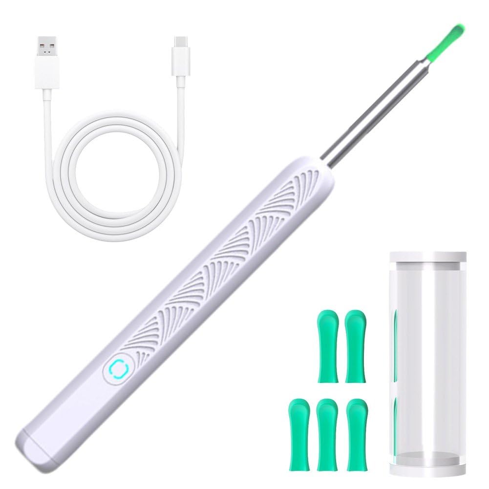 Kribee Ear Wax Removal with Camera, Smart Visual Earwax Cleaning Tool with 6 LED Lights, Earwax Remover Tool, Ear Cleaner Ear Wax Removal Kit