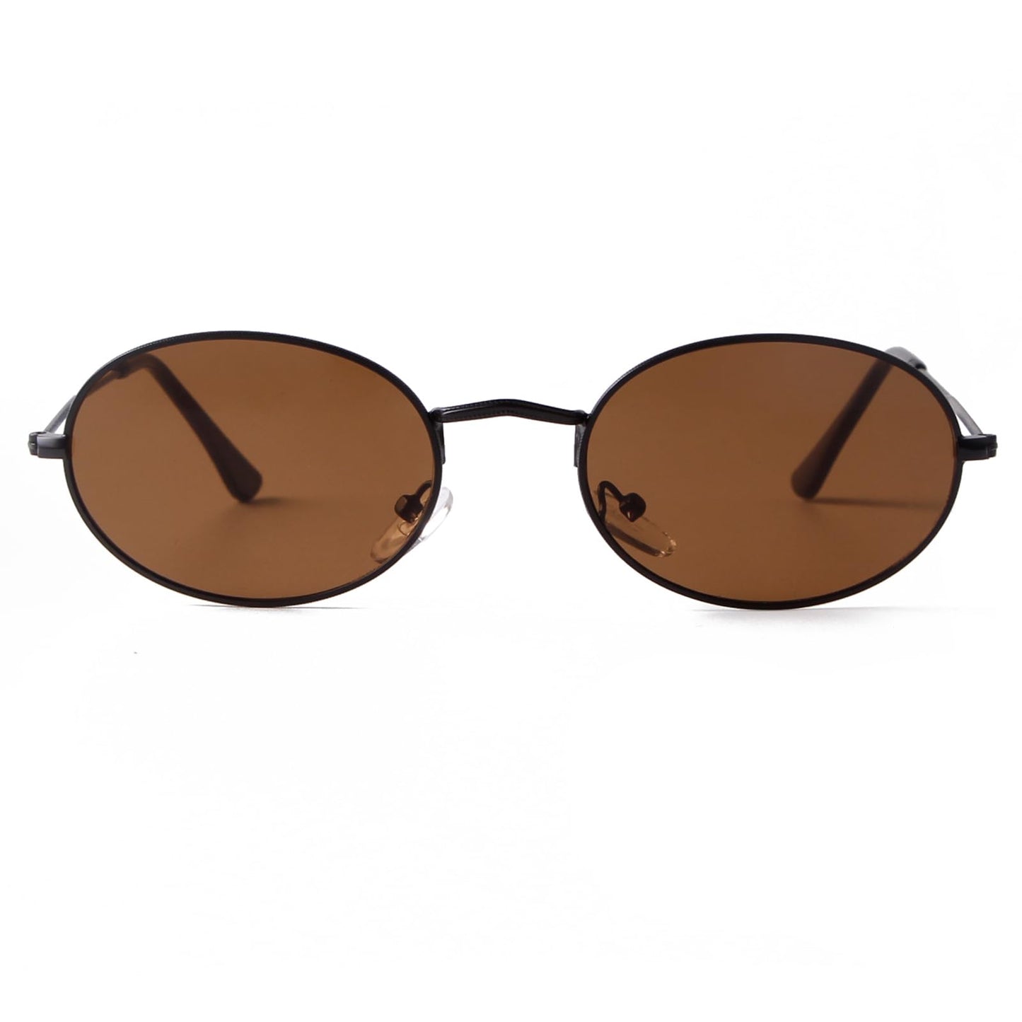 Embryform Retro Oval Sunglasses for Women Men Vintage 90s Hippie sunglasses Classic Metal Frame Eyeglasses