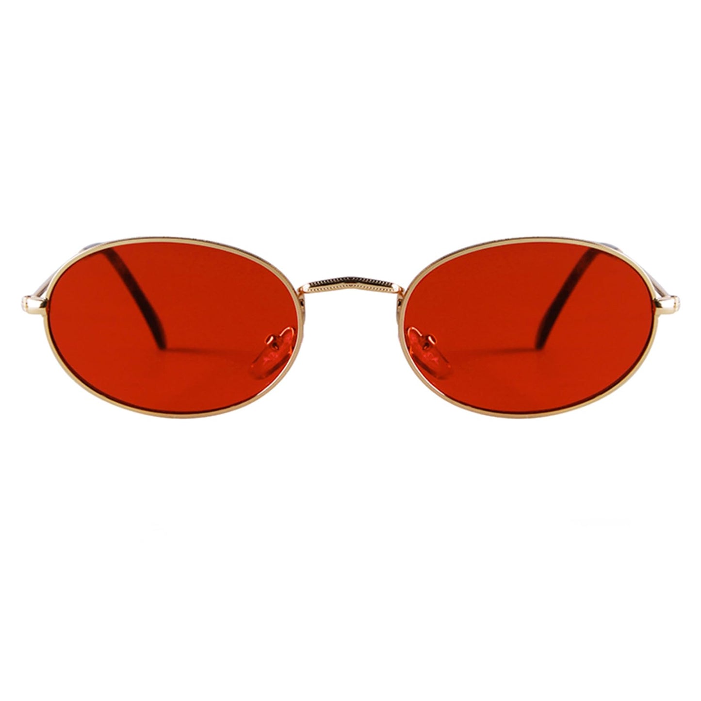 Embryform Retro Oval Sunglasses for Women Men Vintage 90s Hippie sunglasses Classic Metal Frame Eyeglasses