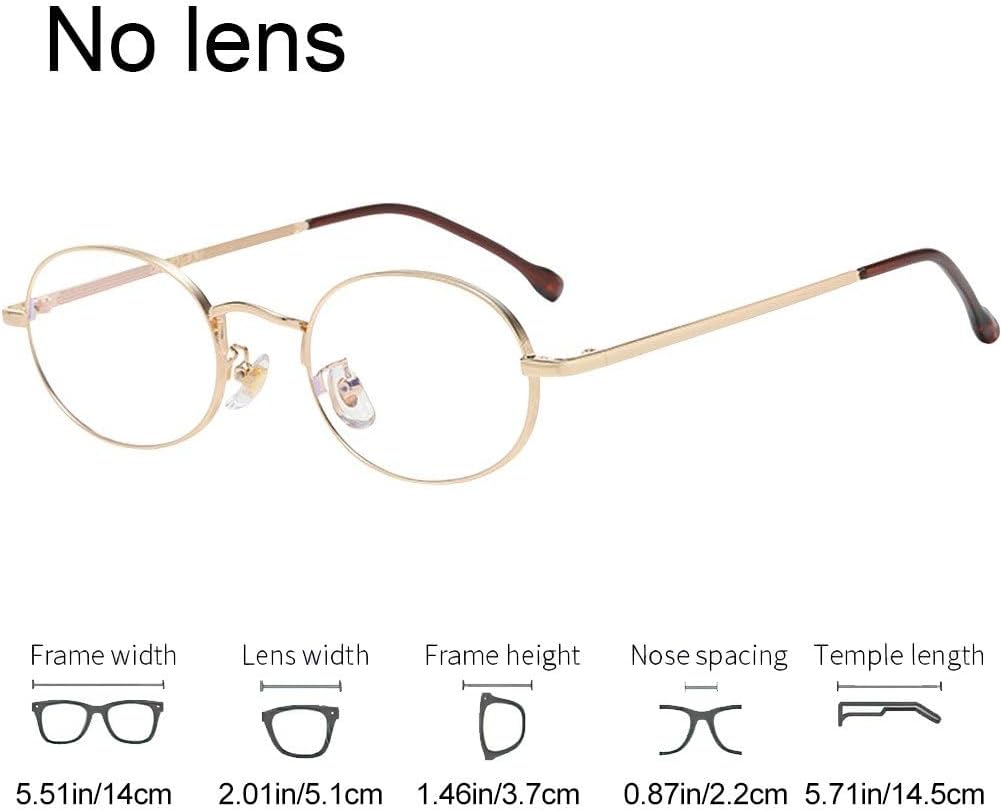 Embryform Fake Glasses Clear Lens Metal Frame Eyewear Classic Unisex Eyeglasses for Women Men