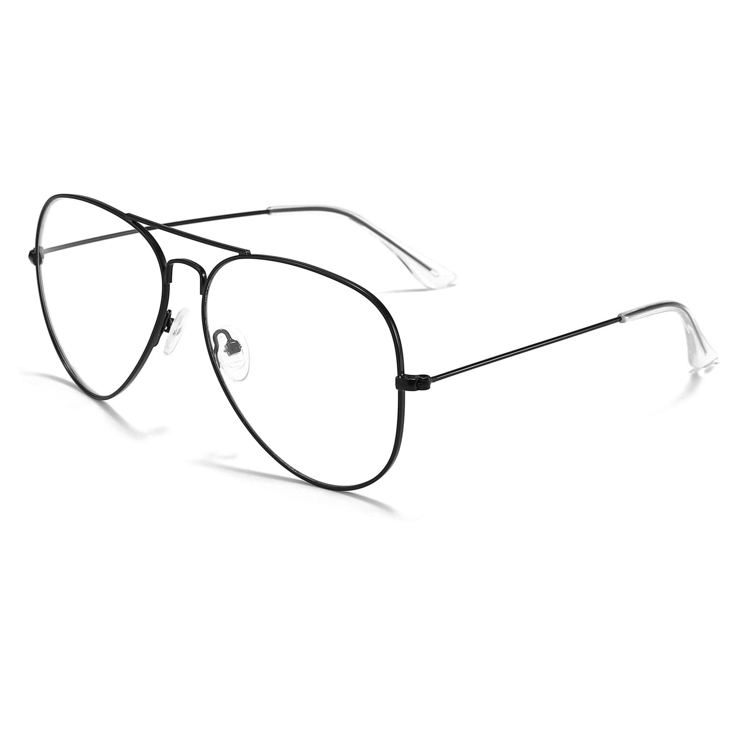Embryform Clear Lens Glasses Metal Frame Blue Light Blocking Eyeglasses for Women Men Non-prescription