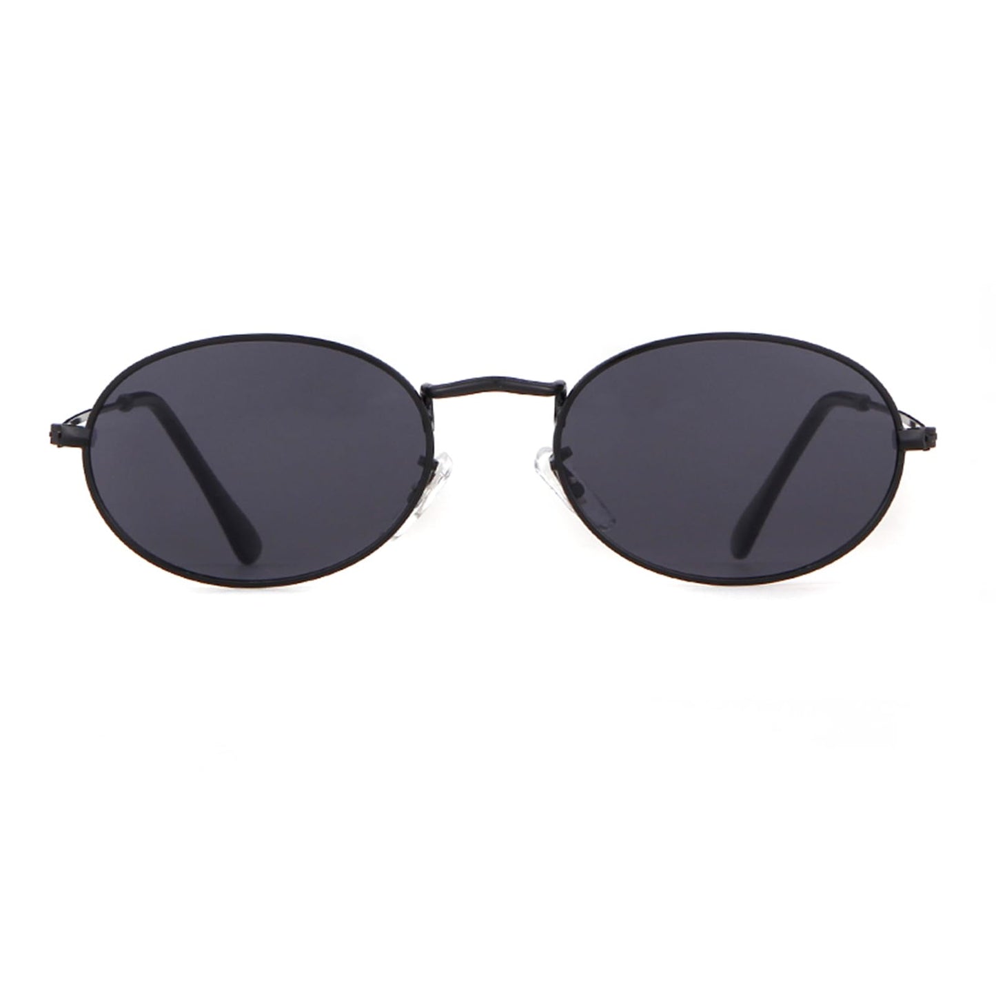 Embryform Retro Oval Sunglasses for Women Men Vintage 90s Hippie sunglasses Classic Metal Frame Eyeglasses