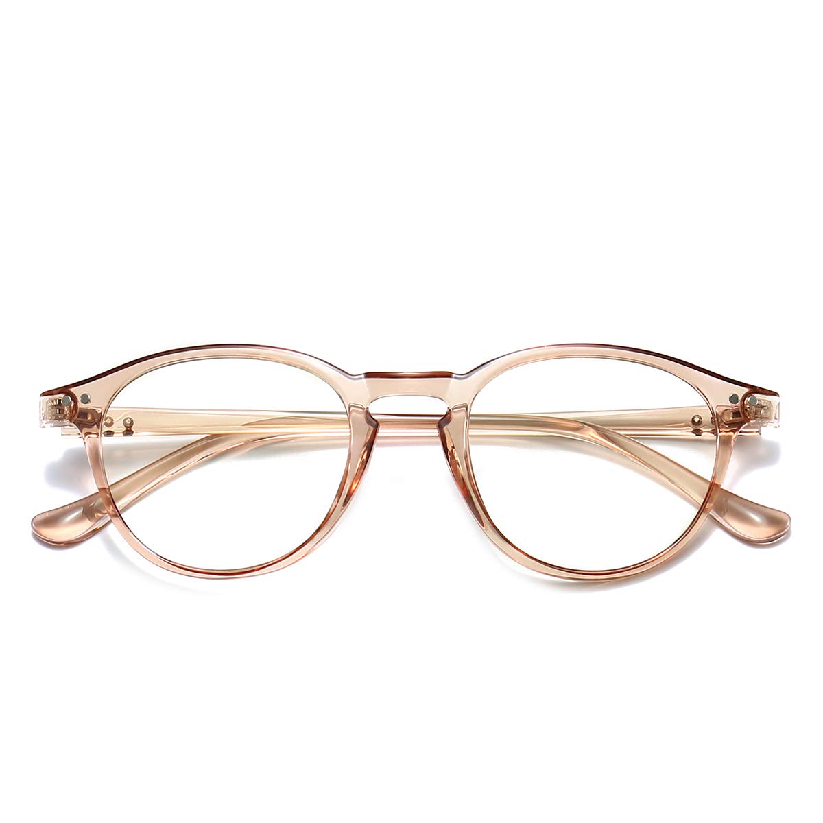 Embryform Retro Blue Light Blocking Glasses for Men Women TR90 Clear Lens Lightweight Computer Glasses Reading Glasses