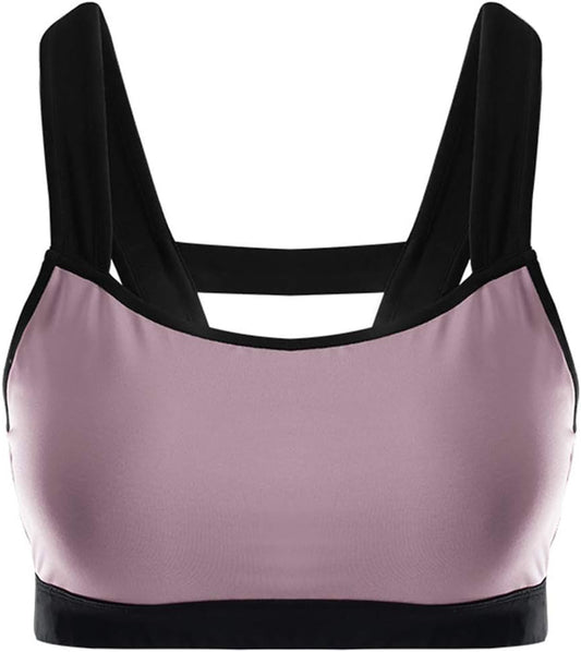 TOFOX Womens Sports Bras Padded Seamless Activewear Bras with Removable Pads Running Fitness Bra Absorb Sweat Aerobics Tops
