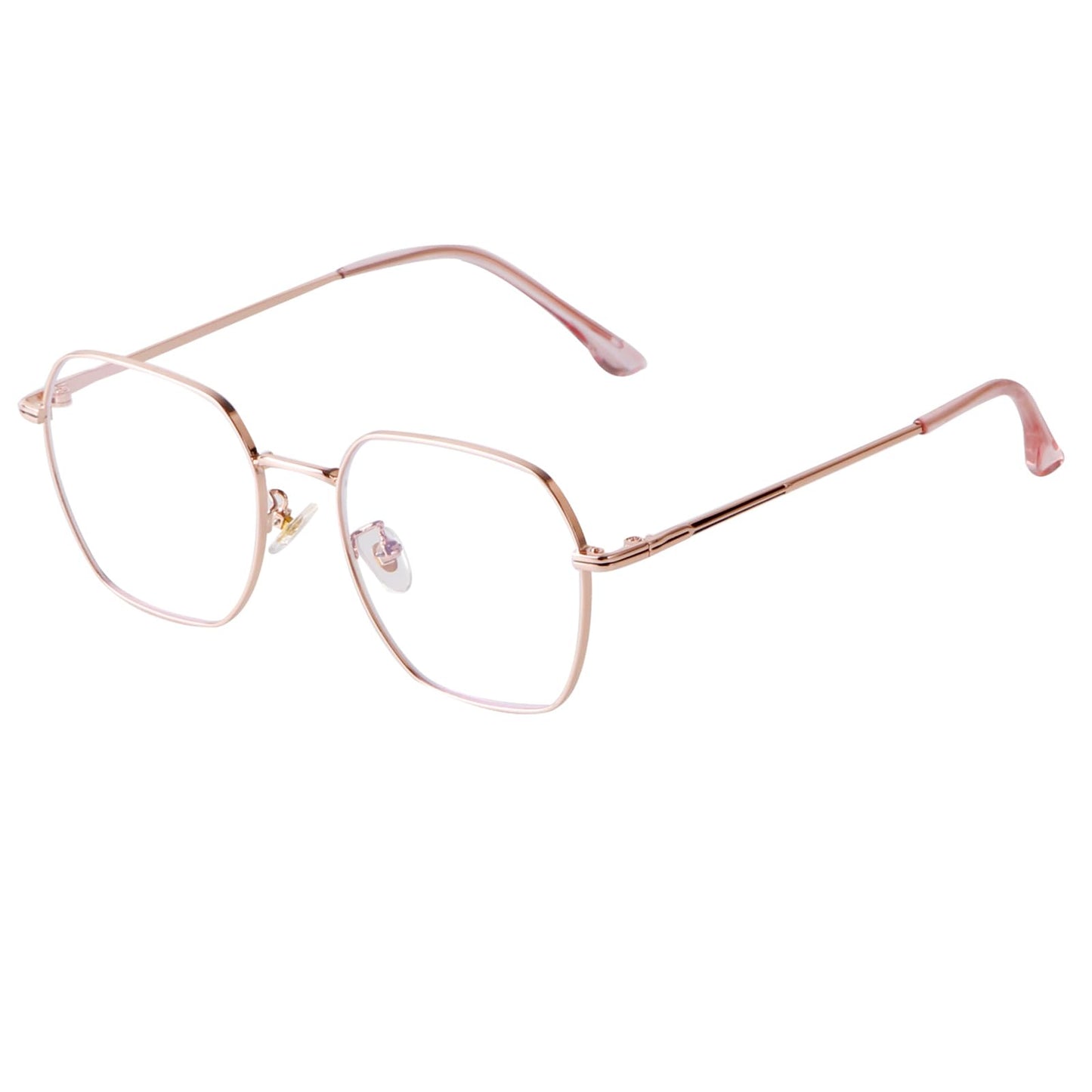 Embryform Blue Light Blocking Glasses Retro Hexagonal Metal Frame Gaming Glasses Anti Glare Glasses