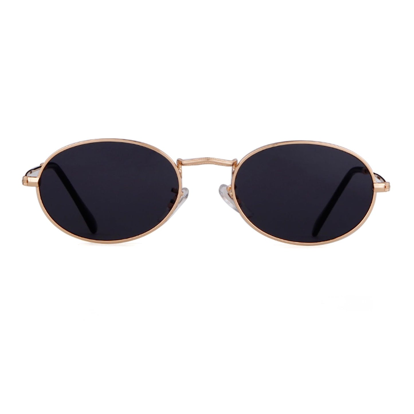 Embryform Retro Oval Sunglasses for Women Men Vintage 90s Hippie sunglasses Classic Metal Frame Eyeglasses
