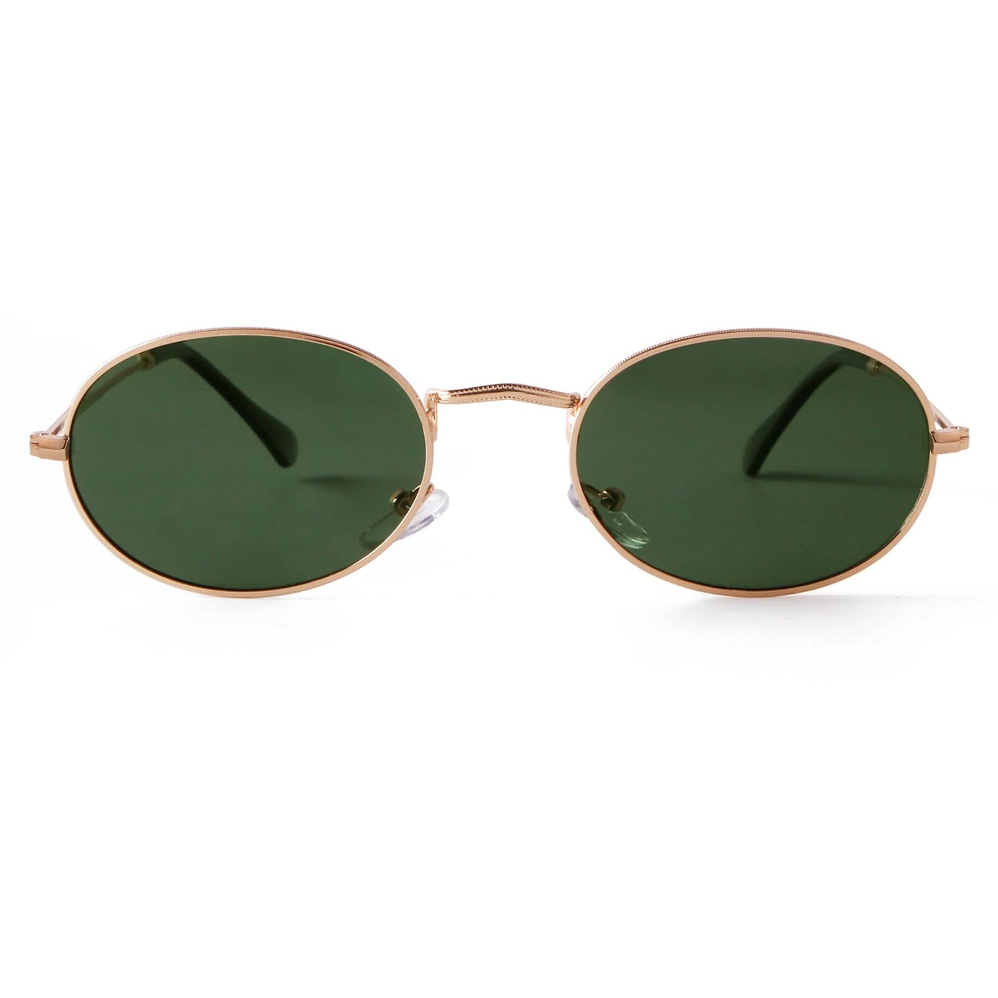 Embryform Retro Oval Sunglasses for Women Men Vintage 90s Hippie sunglasses Classic Metal Frame Eyeglasses