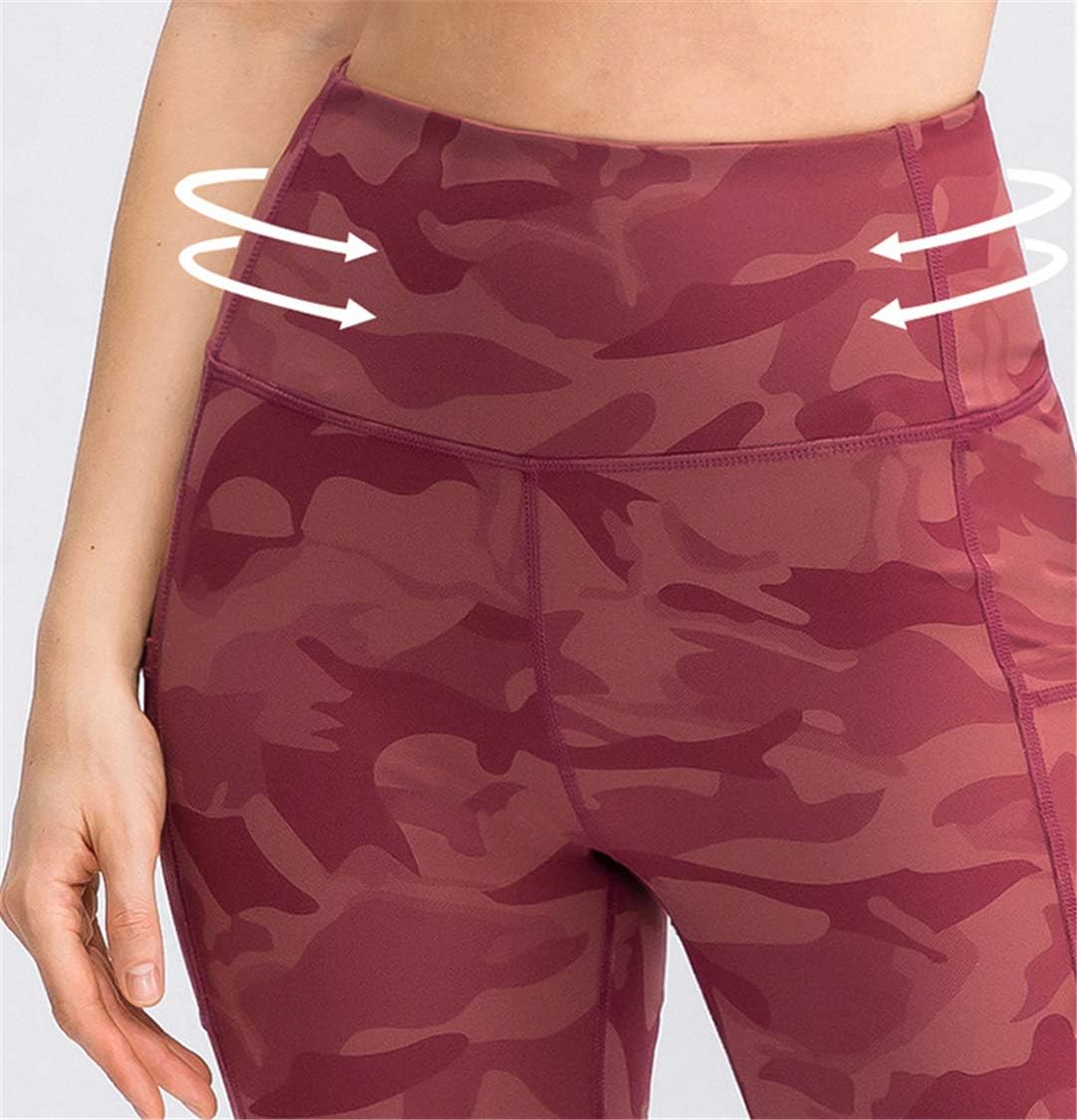 TOFOX High Waist Running Shorts for Women Leggings Yoga Shorts with Side Pockets Non See-Through Athletic Shorts Gym Running Sports Fitness