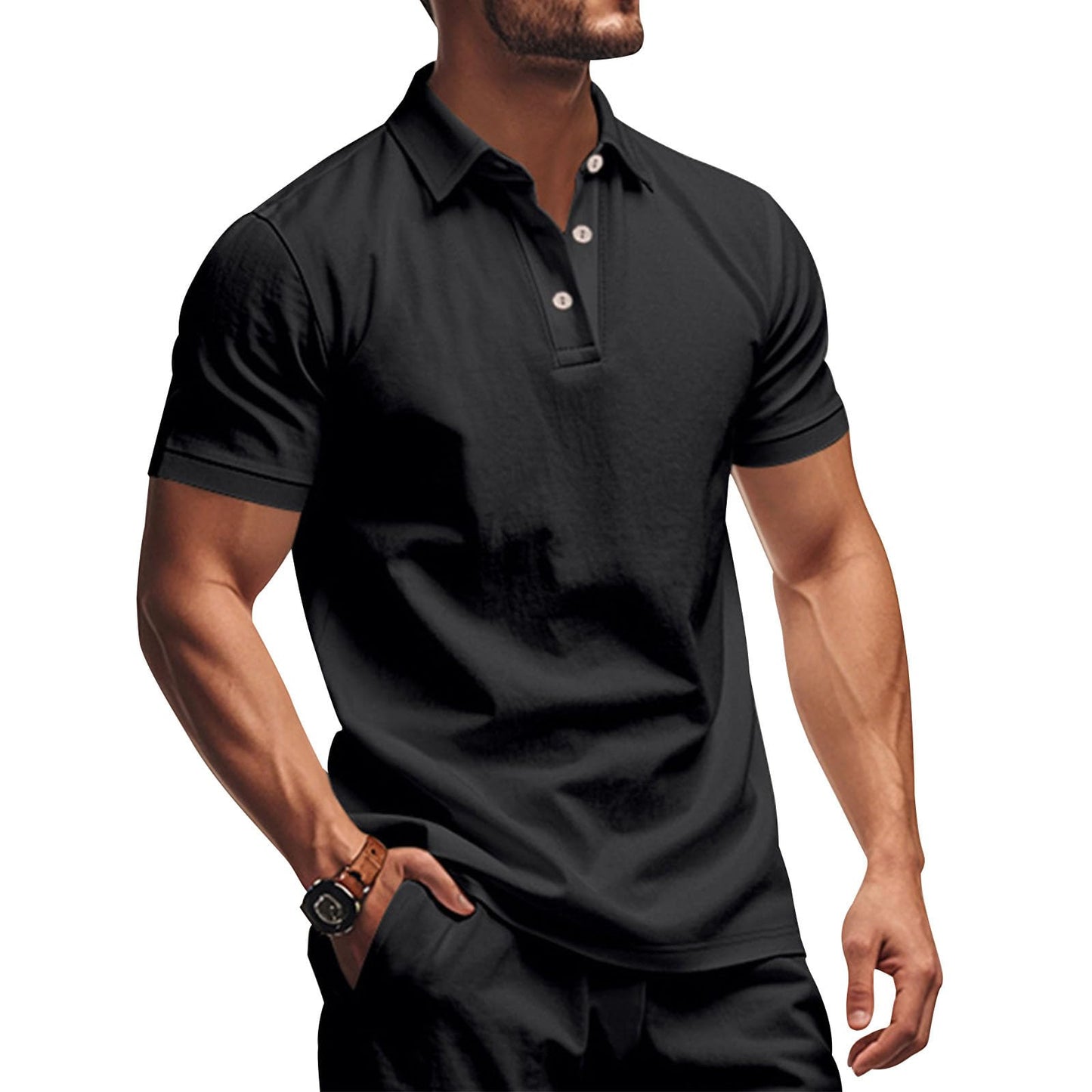 gukoo Polo Shirts for Men Lightweight Performance Short Sleeve Summer Tops Casual Collared Moisture Wicking Golf Shirts