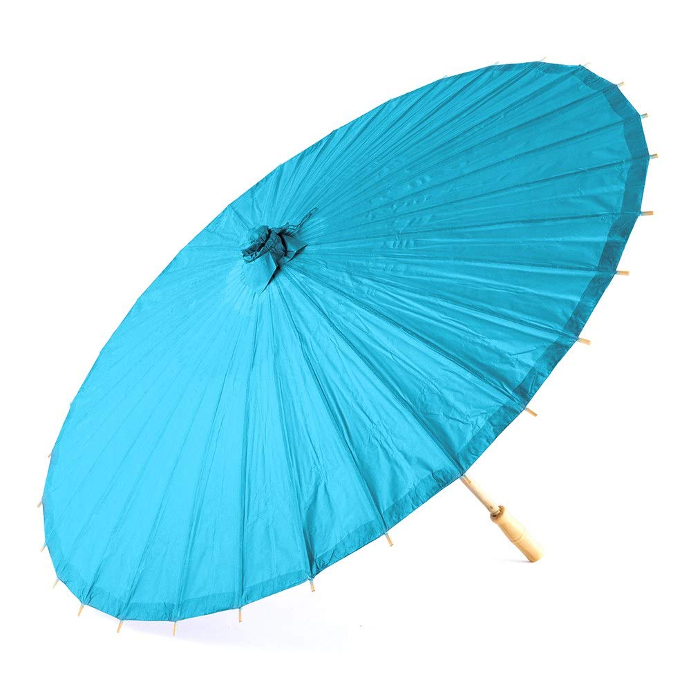 JiffPom Paper Parasol with Bamboo Boning - Pastel Pink
