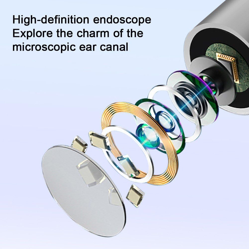 Kribee Ear Wax Removal with Camera, Smart Visual Earwax Cleaning Tool with 6 LED Lights, Earwax Remover Tool, Ear Cleaner Ear Wax Removal Kit