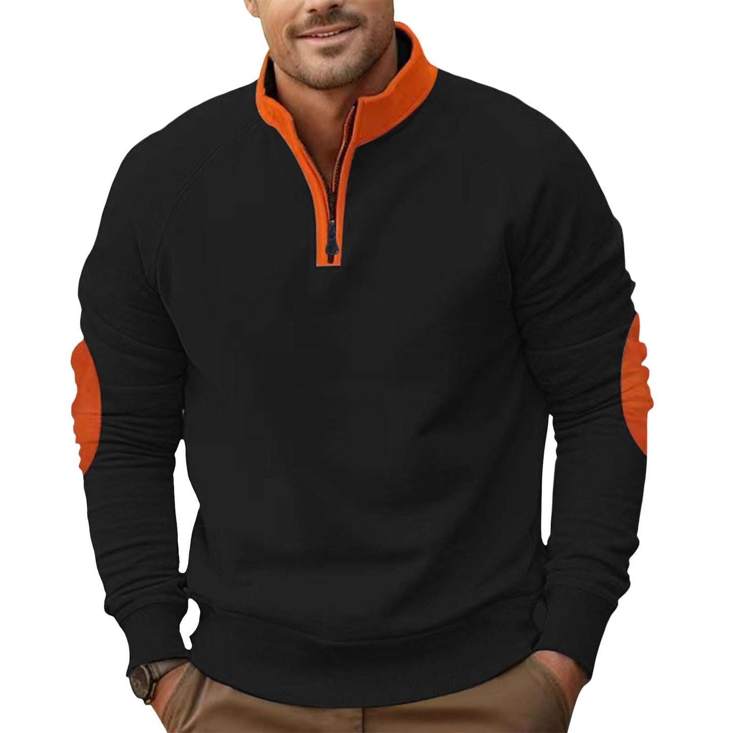 Alivebody Men's Sweatshirts Casual Workout Long Sleeve Mock Neck Quarter Zip Pullover Sweatshirts Athletic Travel Fashion Tops