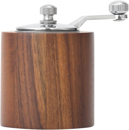 Kribee Adjustable Manual Wooden Salt Pepper Mill for Grinding Fresh Spices, Sea Salt, and Coffee with Construction for Daily Use (S)
