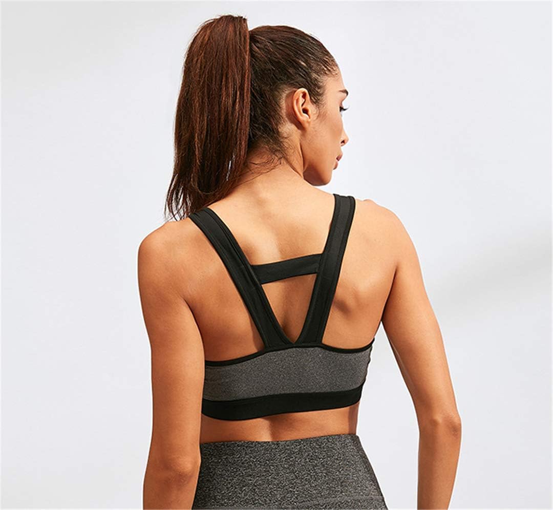 TOFOX Womens Sports Bras Padded Seamless Activewear Bras with Removable Pads Running Fitness Bra Absorb Sweat Aerobics Tops