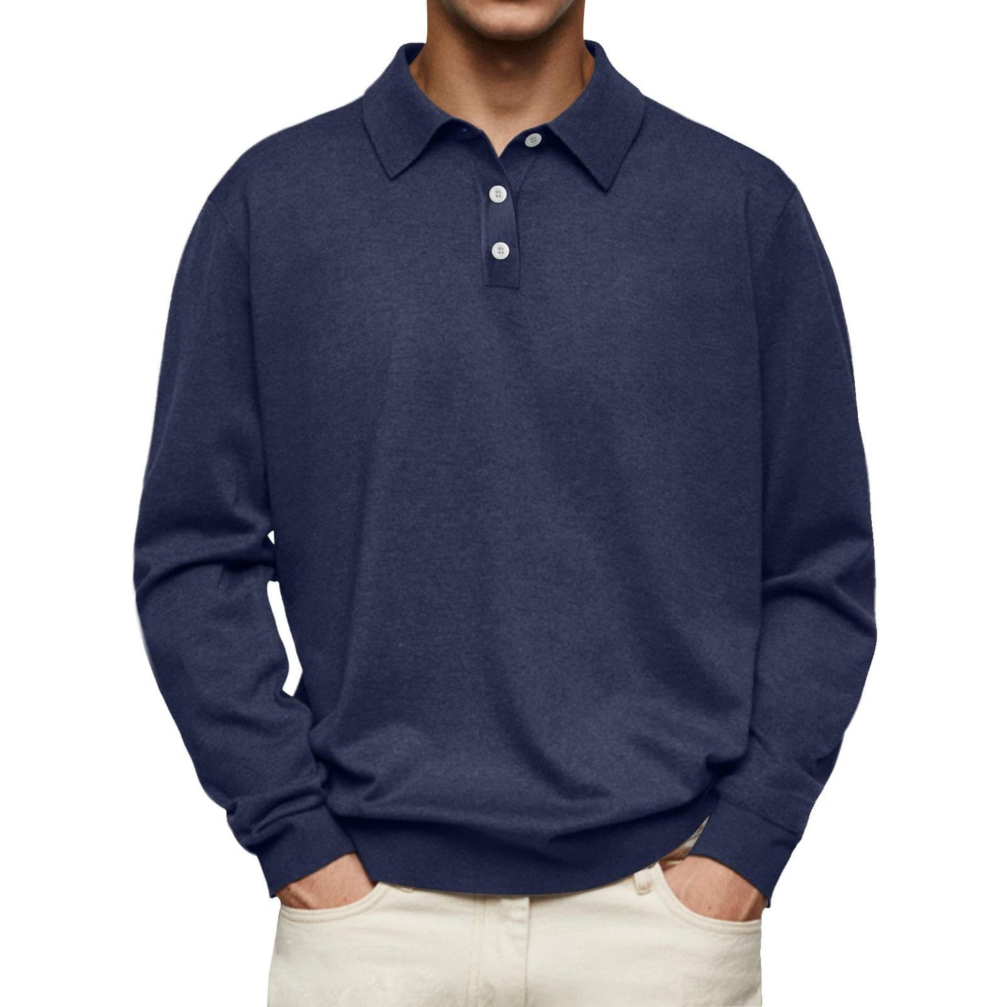 GYMTANK Button Down Golf Shirts for Men Business Clasic Tops Plus Size Collared Sweater