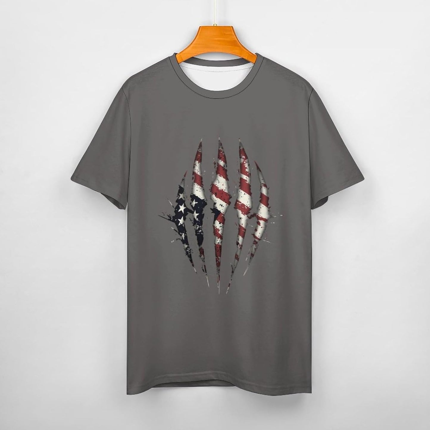 NAVARCH American Flag Shirt for Men Short Sleeve Crewneck Casual Stylish Summer Shirts Graphic Skull Print T-Shirt Tops