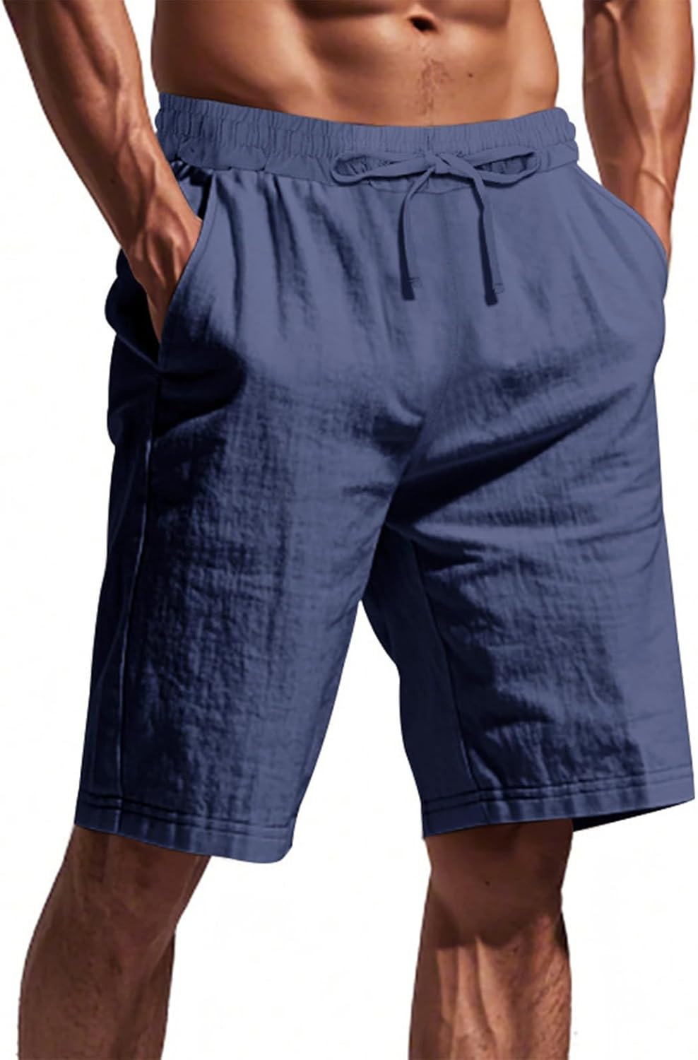 gukoo Mens Athletic Shorts Summer Stretchy Running Casual Wide Leg Cargo Drawstring High Waist Yoga Shorts with Pockets