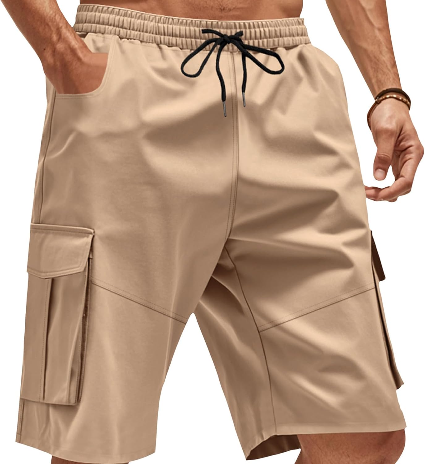 GYMDOG Quick Dry Lightweight Stretch Athletic Shorts for Men with Pockets Men's Cargo Shorts Casual Outdoor Running Gym