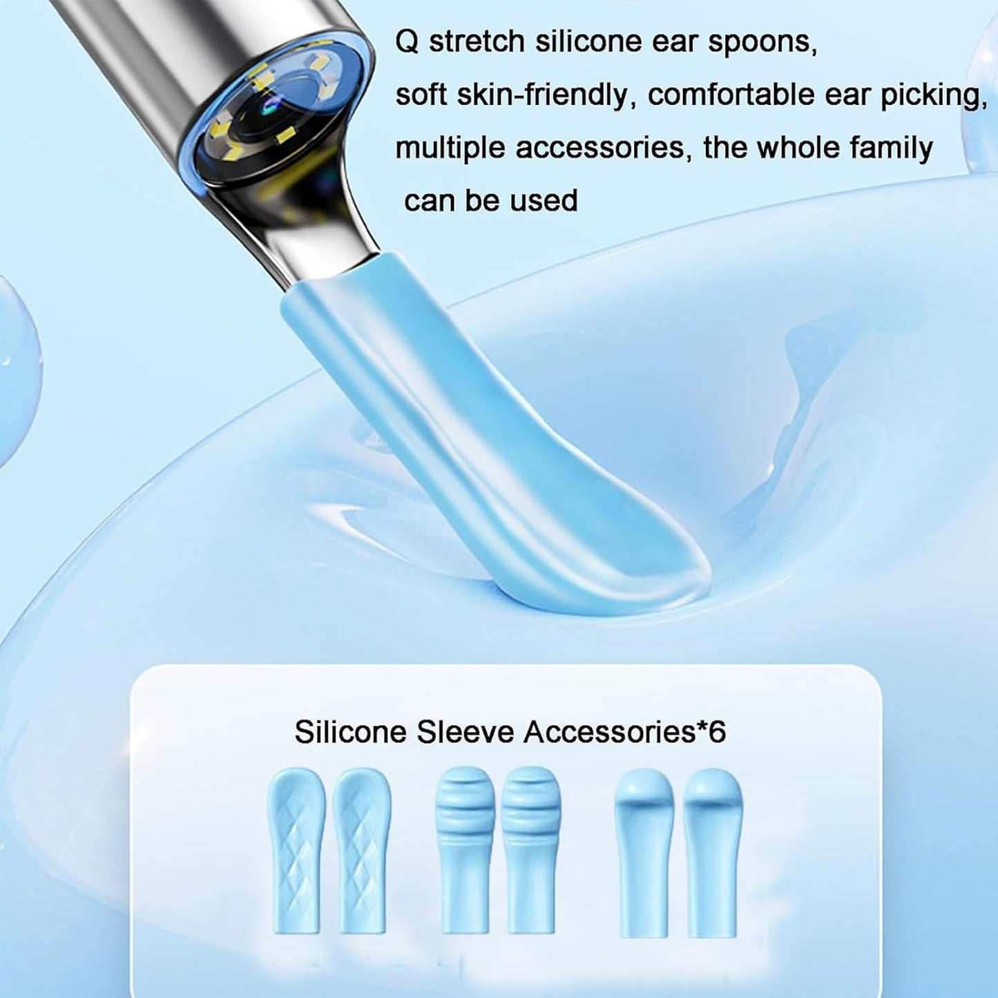 gukoo Ear Camera and Wax Remover,Ear Cleaner Ear Wax Remover,Ear Wax Removal Camera,Ear Cleaner with Camera,Earwax Removal kit with Camera,high Suction Power Electric Silicone Ear Vacuum with Light-Black