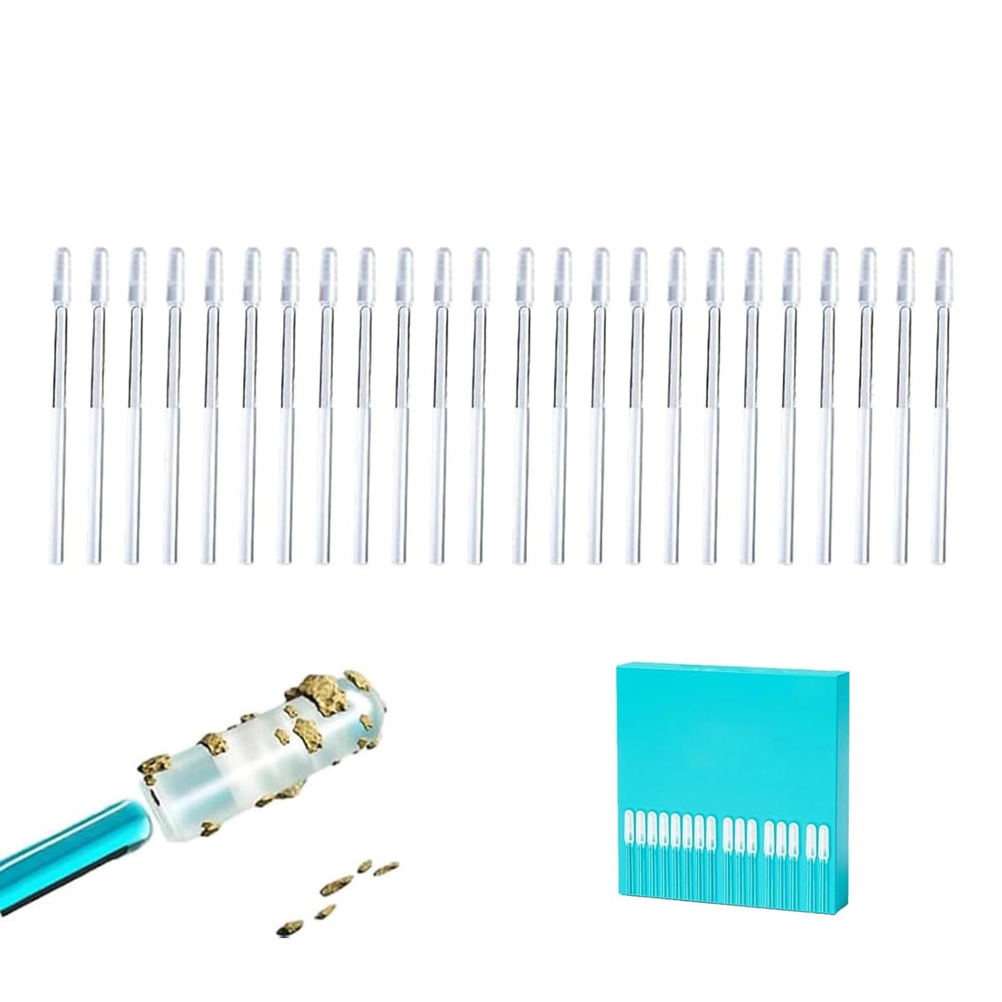 gukoo 24Pcs Sticky Ears Cleaner Stick Set,Earwax Removal Kit,Earwax Remover Tool,Washable Resin Tip Earwax Removal Tool Ears Cleaning Stick Earwax Remover for Children Adult (2PCS)