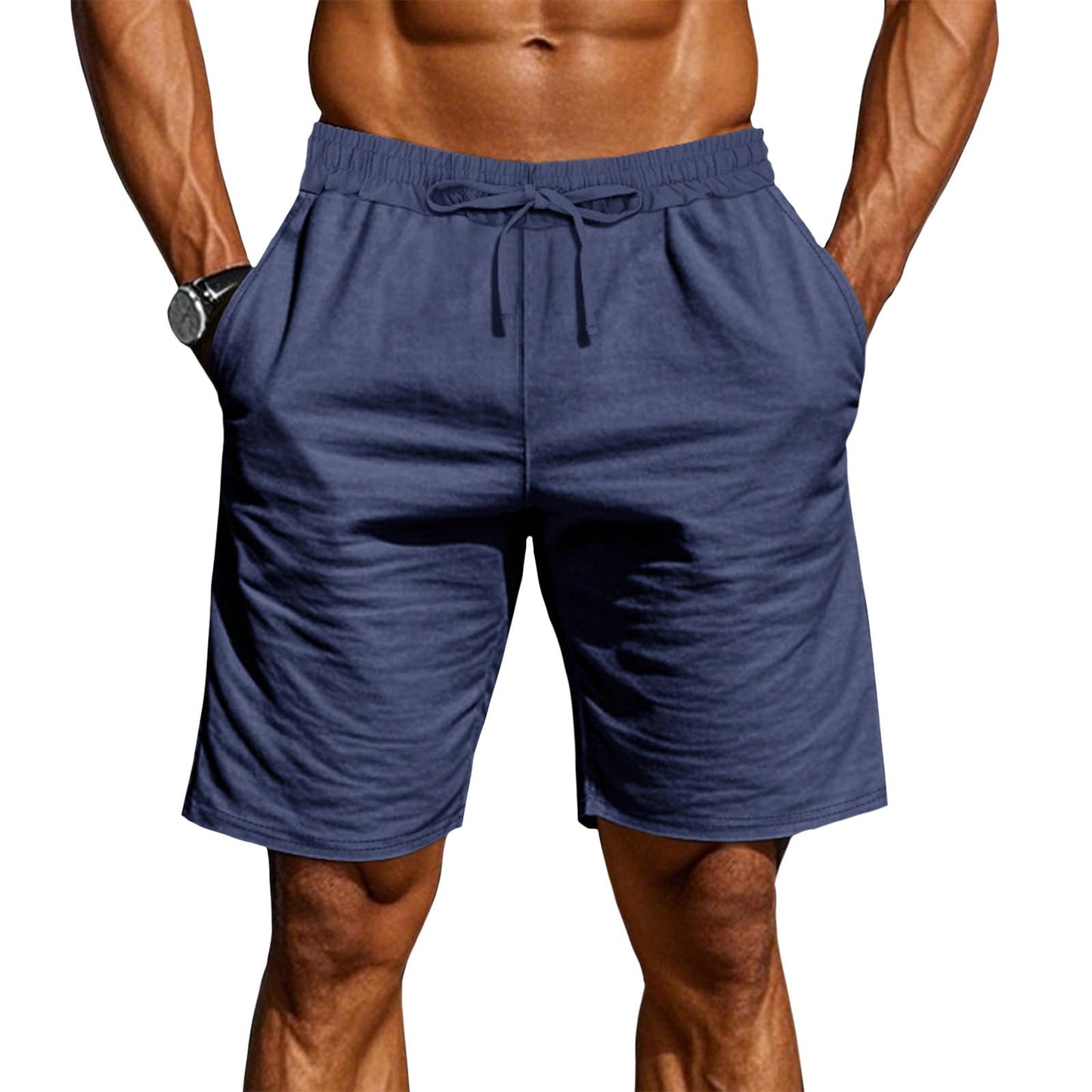 gukoo Mens Athletic Shorts Summer Stretchy Running Casual Wide Leg Cargo Drawstring High Waist Yoga Shorts with Pockets