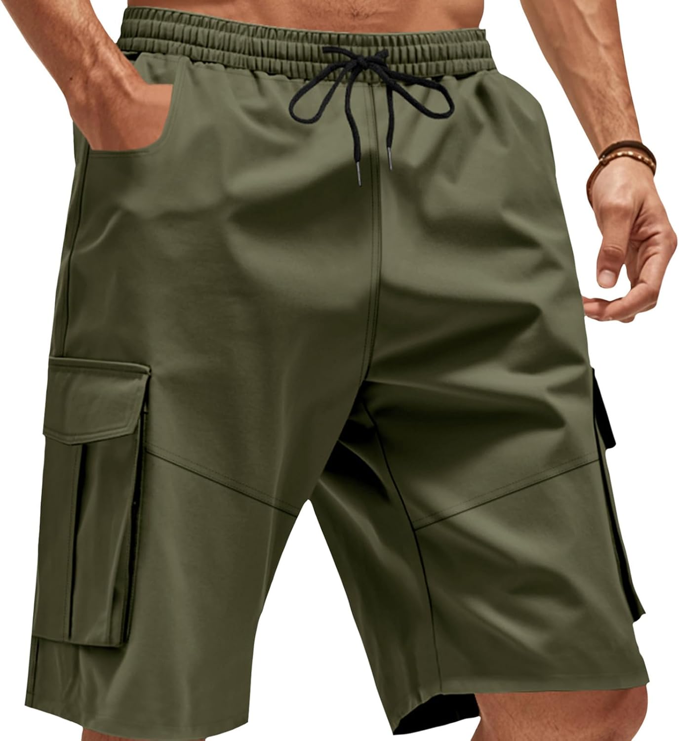 GYMDOG Quick Dry Lightweight Stretch Athletic Shorts for Men with Pockets Men's Cargo Shorts Casual Outdoor Running Gym