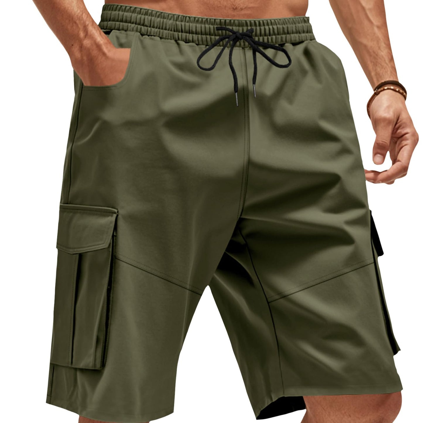 GYMDOG Quick Dry Lightweight Stretch Athletic Shorts for Men with Pockets Men's Cargo Shorts Casual Outdoor Running Gym