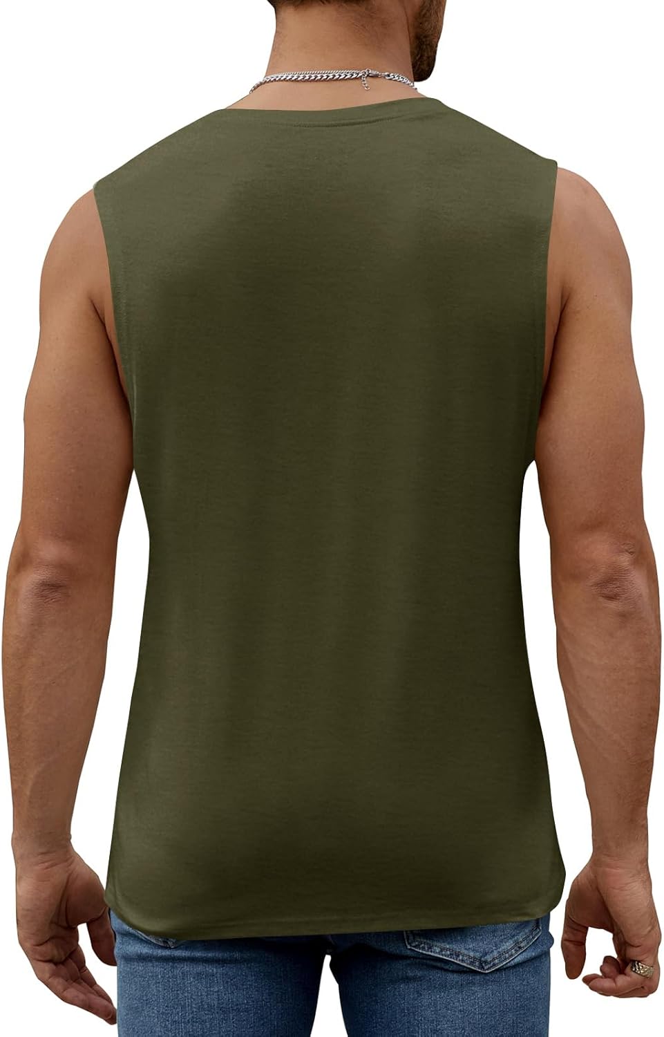 JiffPom Mens Gym Workout Sleeveless T-Shirts Casual Tank Tops Muscle Cut Off Shirts