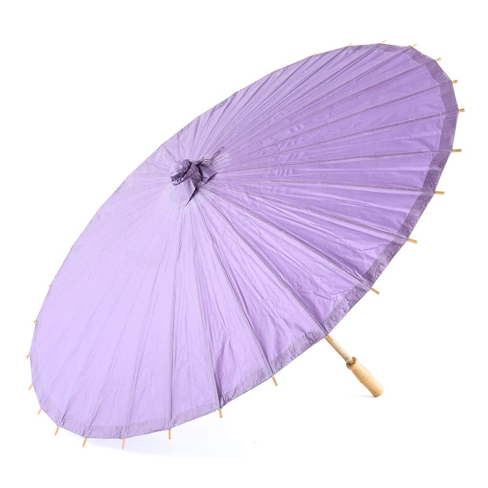 JiffPom Paper Parasol with Bamboo Boning - Pastel Pink