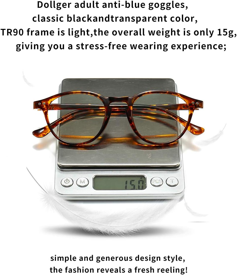 Embryform Retro Blue Light Blocking Glasses for Men Women TR90 Clear Lens Lightweight Computer Glasses Reading Glasses