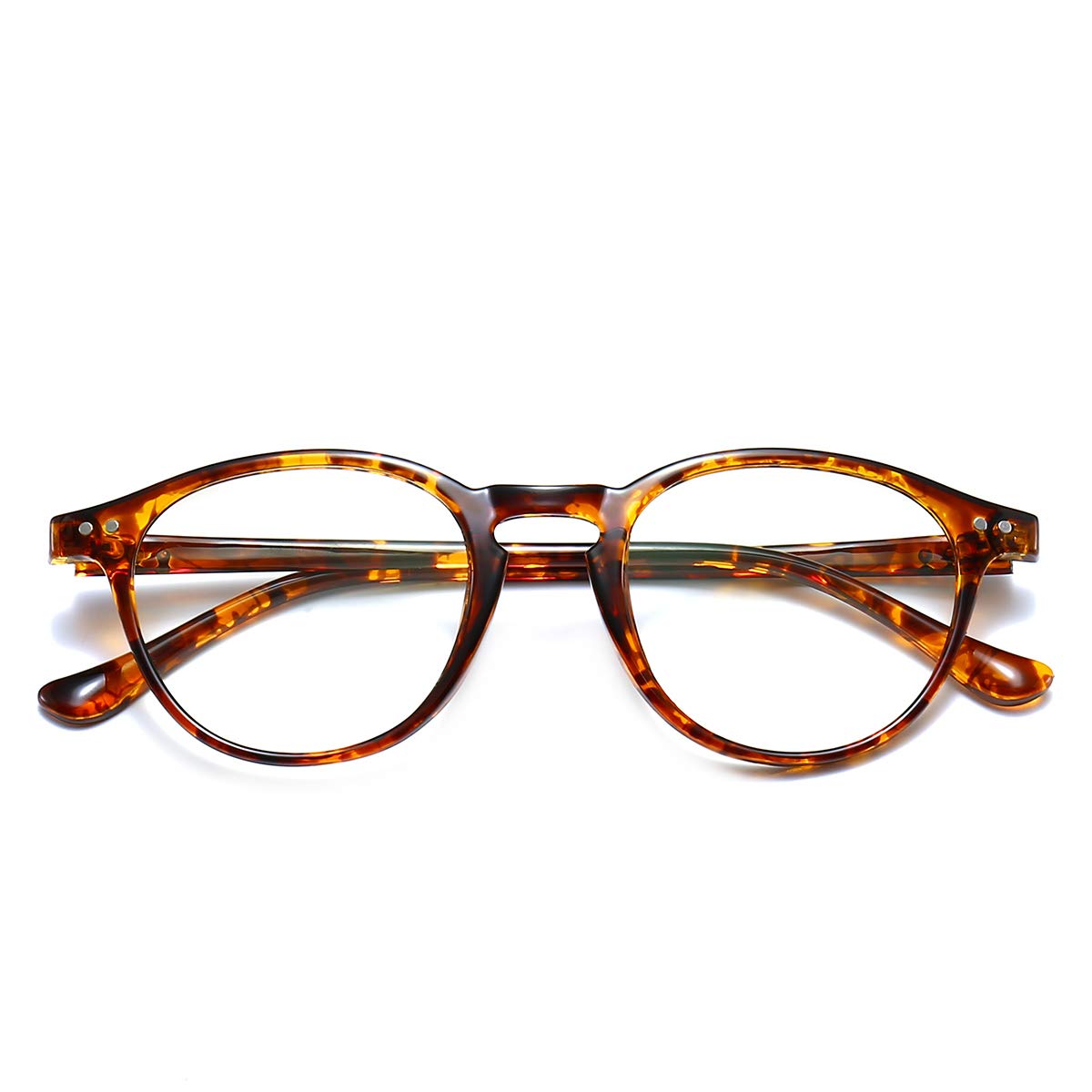 Embryform Retro Blue Light Blocking Glasses for Men Women TR90 Clear Lens Lightweight Computer Glasses Reading Glasses